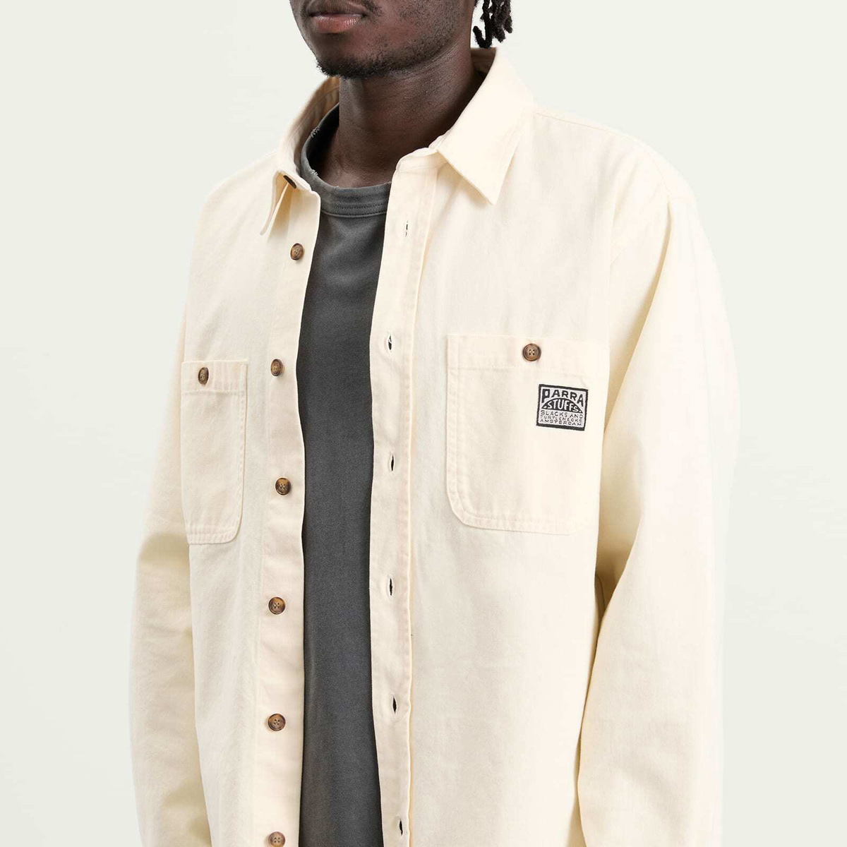 By Parra Men's Clean Cut Overshirt in Sand