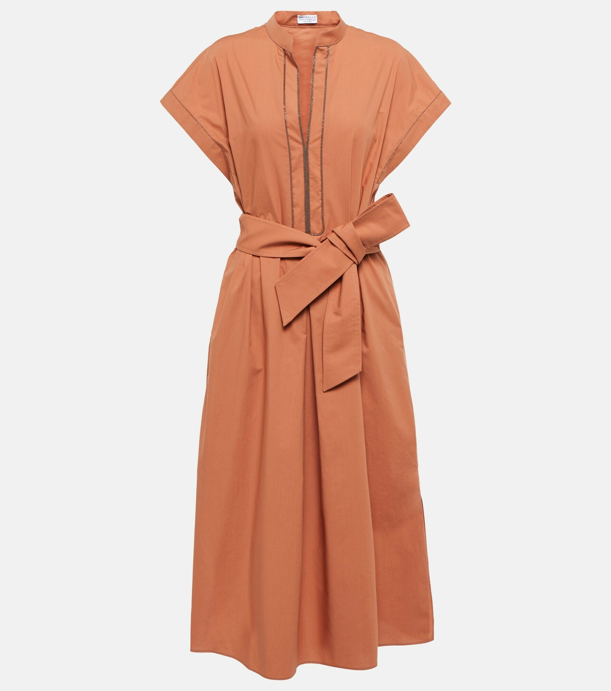 VIP【送料関税込】BRUNELLO CUCINELLI COTTON MIDI DRESS Brunello Cucinelli - Cotton midi dress Brunello Cucinelli