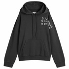 MM6 Maison Margiela Men's Glow in the Dark Number Logo Hoodie in Black