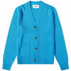 Corridor Men's Washed Cotton Cardigan in Azure