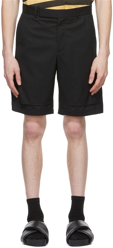 Photo: Cornerstone Black Wool Shorts