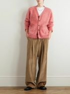 Séfr - Kaito Ribbed Brushed Mohair-Blend Cardigan - Pink