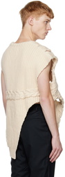 Feng Chen Wang Off-White Asymmetric Sweater