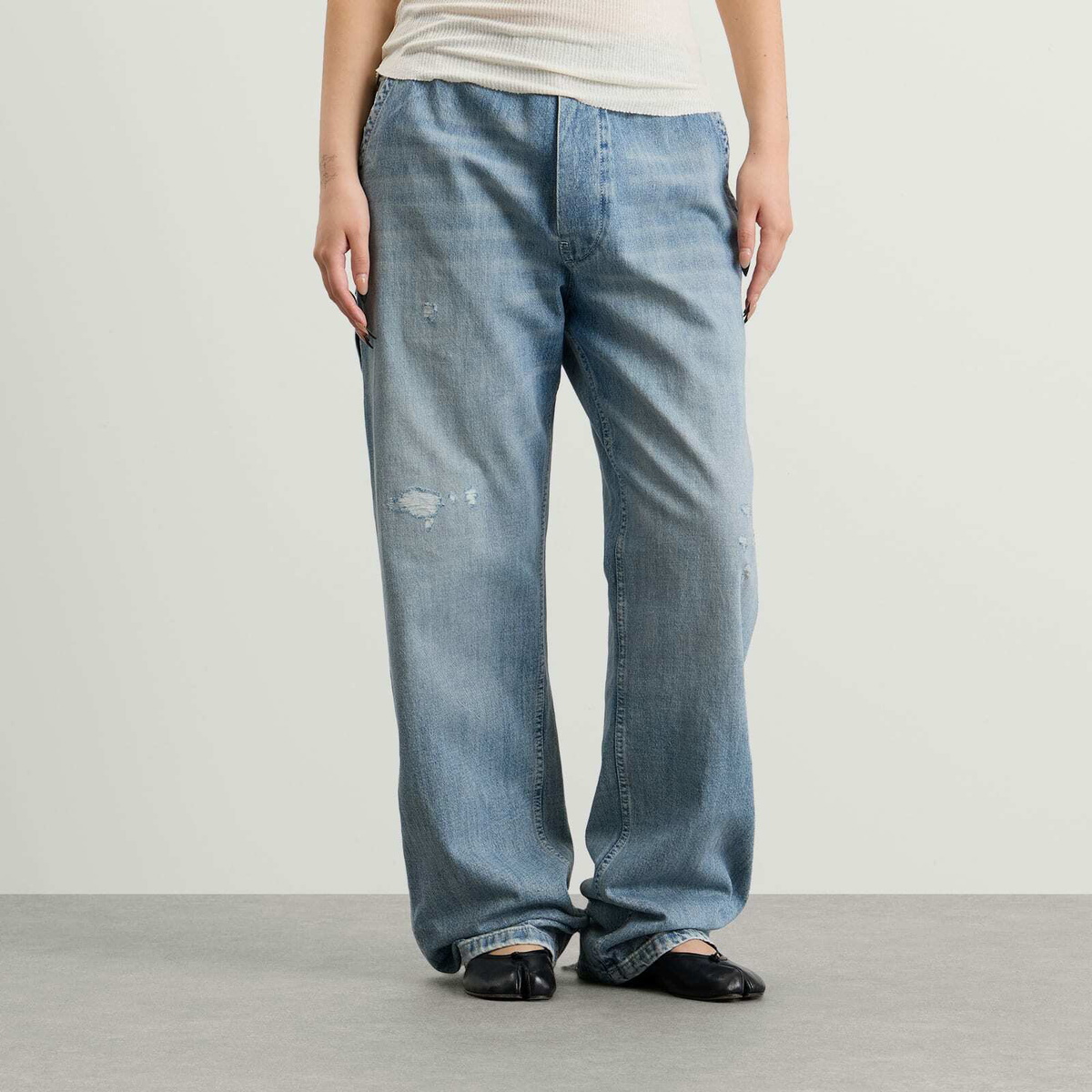 MM6 Maison Margiela Women's Oversized Jeans in Blue
