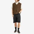 Daily Paper Men's Laser Monogram Denim Shorts in Black