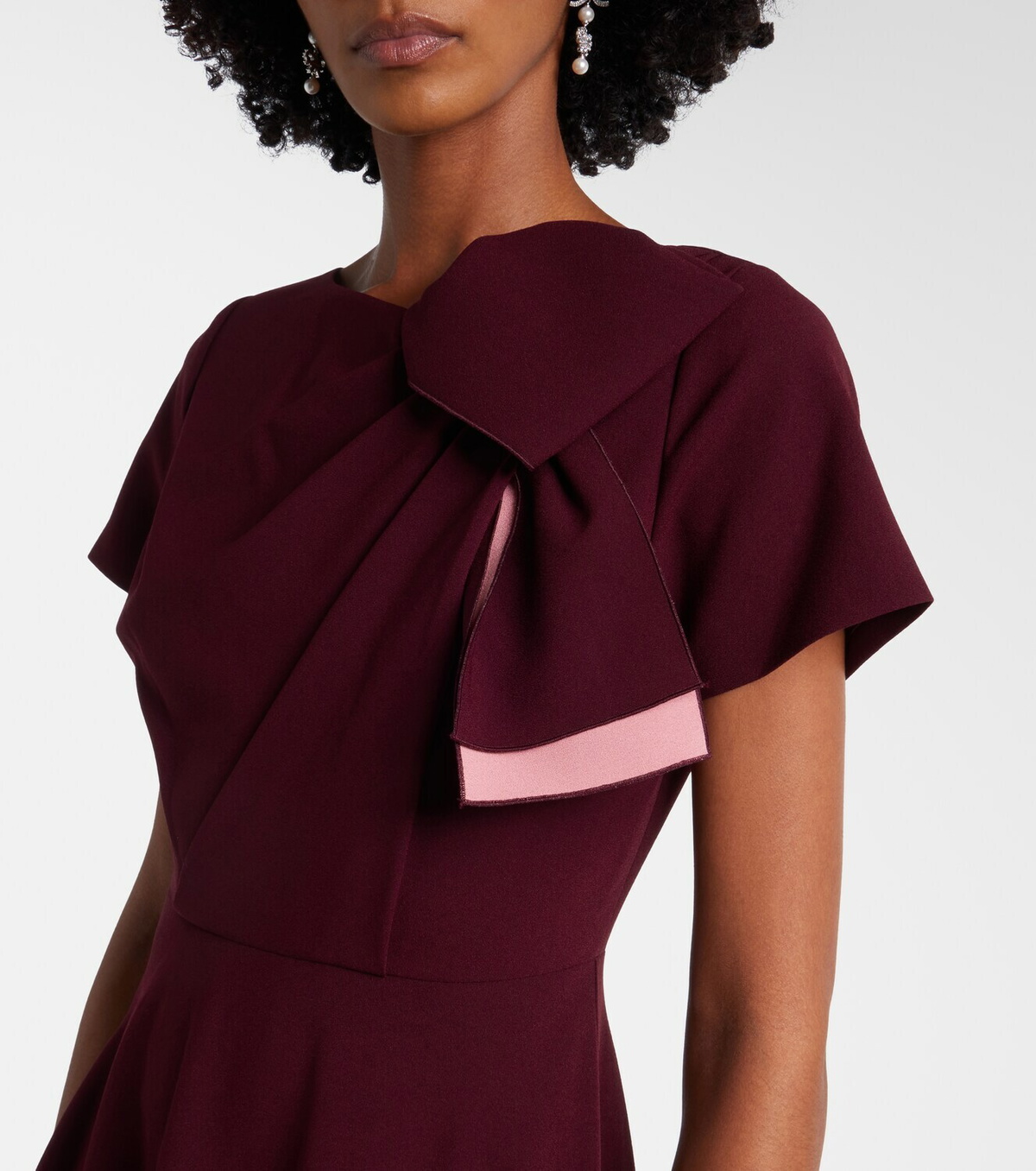 Roksanda Luna bow-detail crêpe midi dress