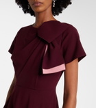Roksanda Luna bow-detail crêpe midi dress