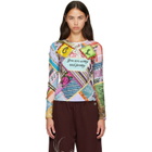 Chopova Lowena Multicolor 'Witty' Beaded Jersey Top