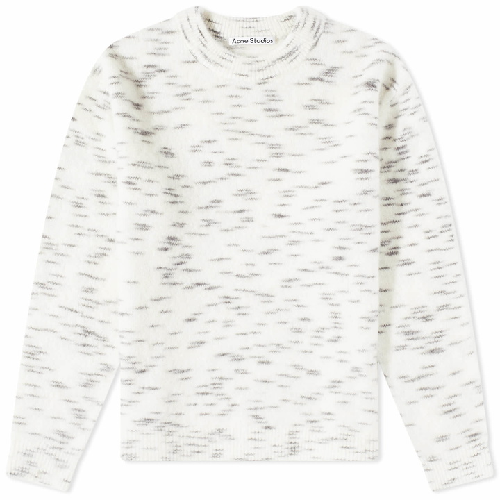 Photo: Acne Studios Men's Kristova Pattern Crew Knit in Off White