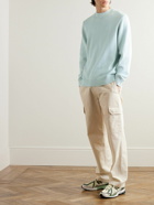 Saturdays NYC - Greg Logo-Embroidered Cotton and Cashmere-Blend Sweater - Blue