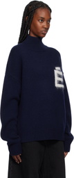 Études Navy Recycled Wool Turtleneck