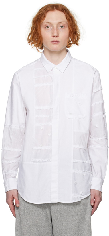 Photo: Engineered Garments White Patchwork Shirt