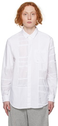 Engineered Garments White Patchwork Shirt