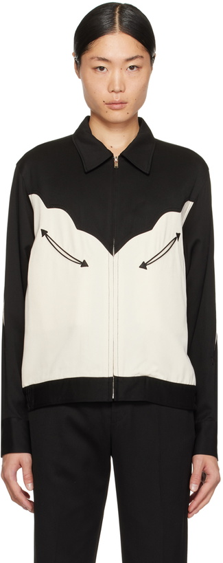 Photo: The Letters Black & Off-White Western Jacket