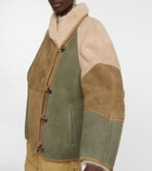 Marant Etoile Abeni shearling-lined suede jacket