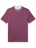 Brunello Cucinelli - Layered Cotton-Jersey T-Shirt - Purple