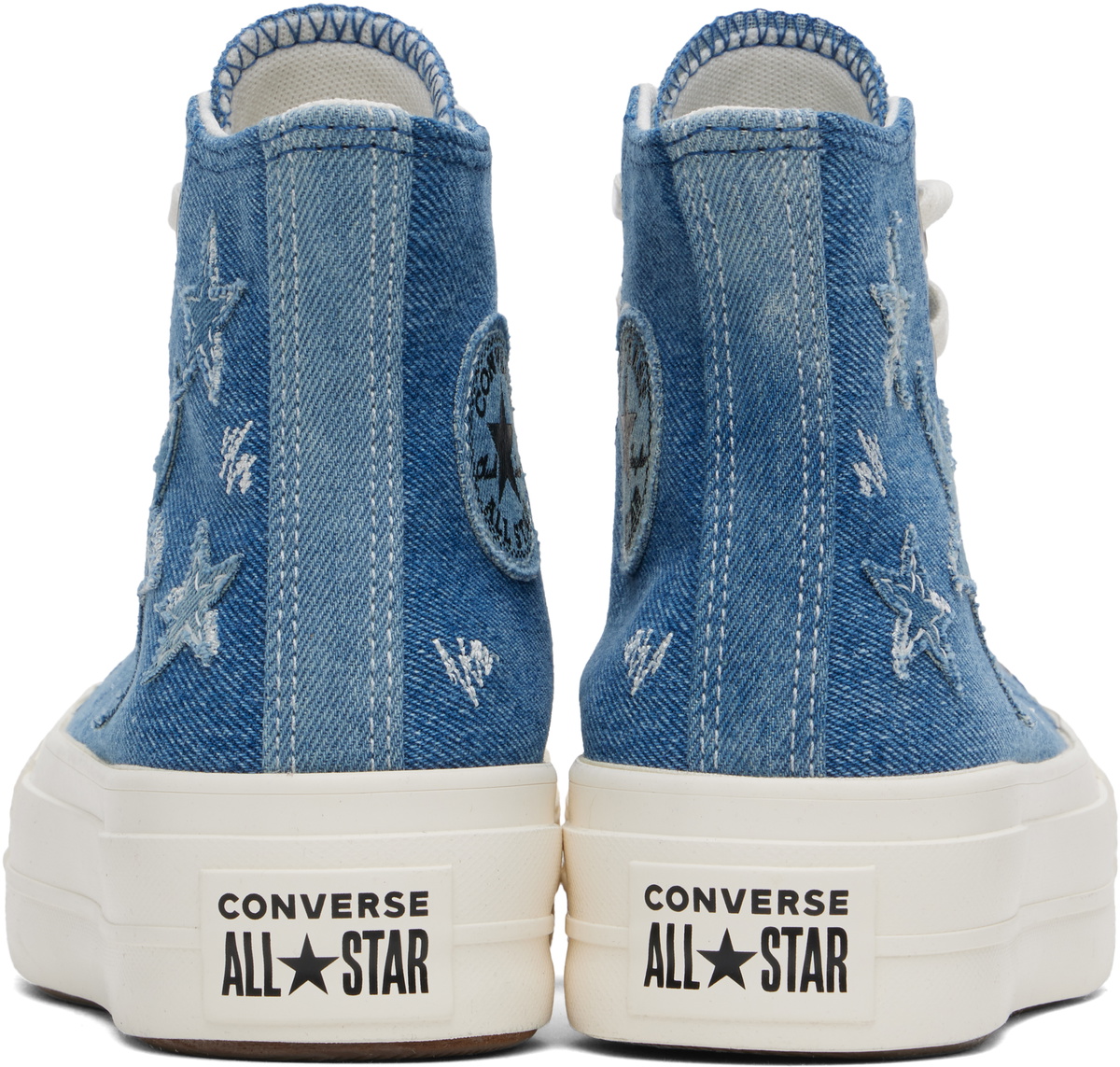 Converse Blue Chuck Taylor All Star Lift Platform Denim High