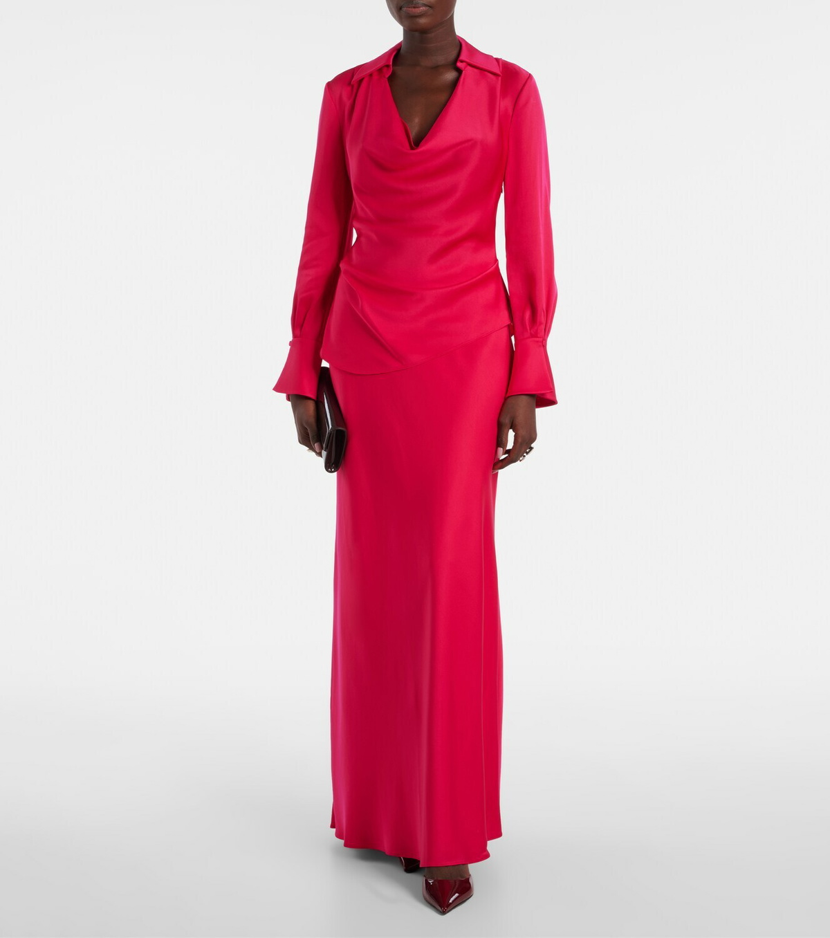 Simkhai Kiri satin maxi skirt