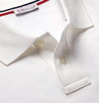 Moncler - Logo-Appliquéd Cotton-Piqué Polo Shirt - White