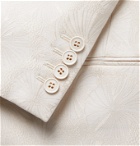 SAINT LAURENT - Slim-Fit Wool and Silk-Blend Jacquard Suit Jacket - White