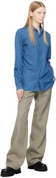 ZEGNA Blue Cashco Shirt