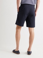 RICHARD JAMES - Wool and Cotton-Blend Drawstring Shorts - Blue