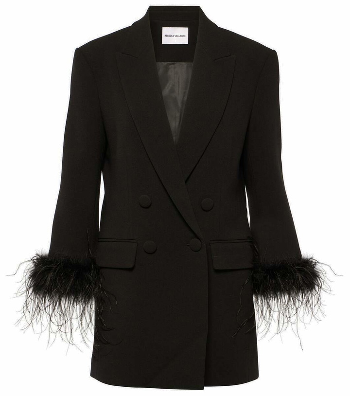 Photo: Rebecca Vallance Evie feather-trimmed blazer
