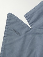 Boglioli - Slim-Fit Double-Breasted Cotton-Blend Suit Jacket - Blue