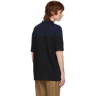 Burberry Black and Navy Silk Cashmere Brayton Polo