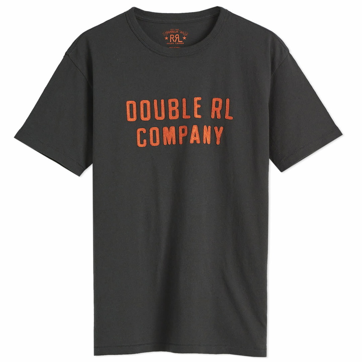 Photo: RRL Men's Company Graphic T-Shirt in Faded Black Canvas