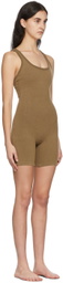 SKIMS Tan Outdoor Basics Mid-Thigh Bodysuit