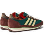 adidas Consortium - Wales Bonner SL72 Shell, Leather and Suede Sneakers - Green