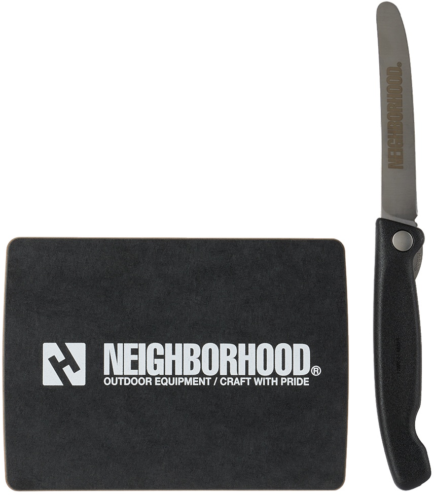 Photo: Neighborhood Black Victorinox Edition Knife & Cutting Board Set