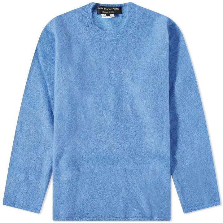 Photo: Comme des Garçons Homme Plus Men's Brushed Mohair Crew Knit in Blue