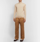 Loewe - Eye/LOEWE/Nature Logo-Embroidered Ribbed Cotton-Jersey Rollneck T-Shirt - Neutrals