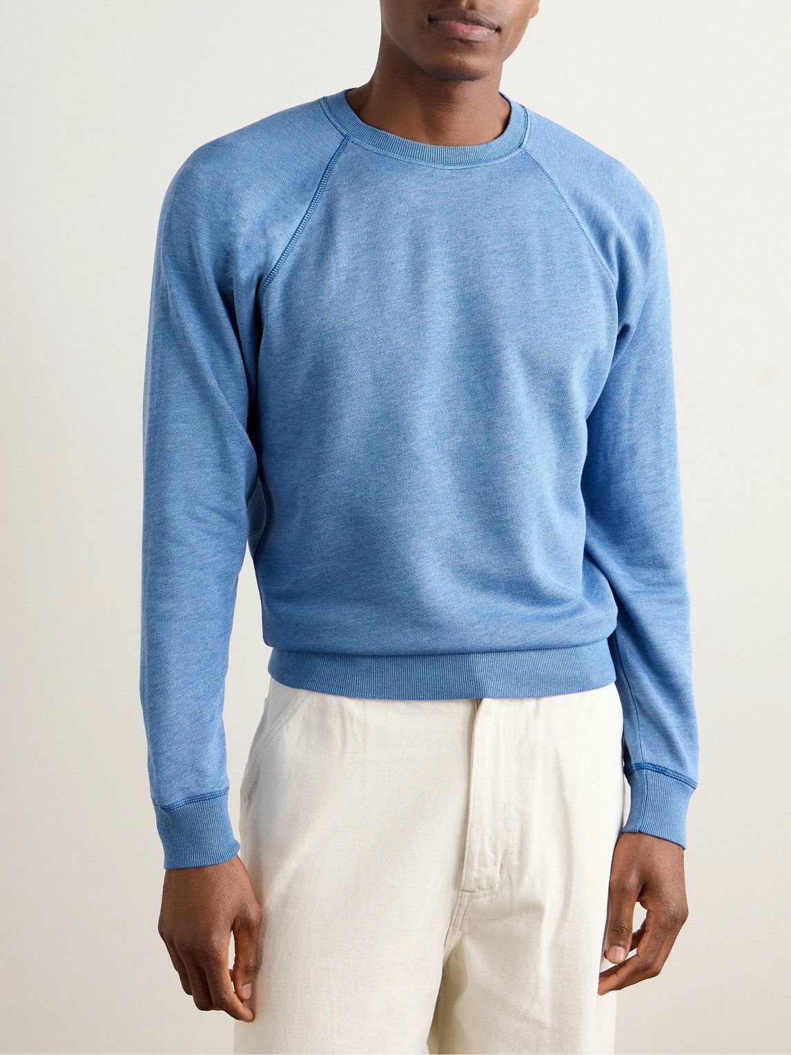 TOM FORD - Cotton-Blend Jersey Sweatshirt - Blue