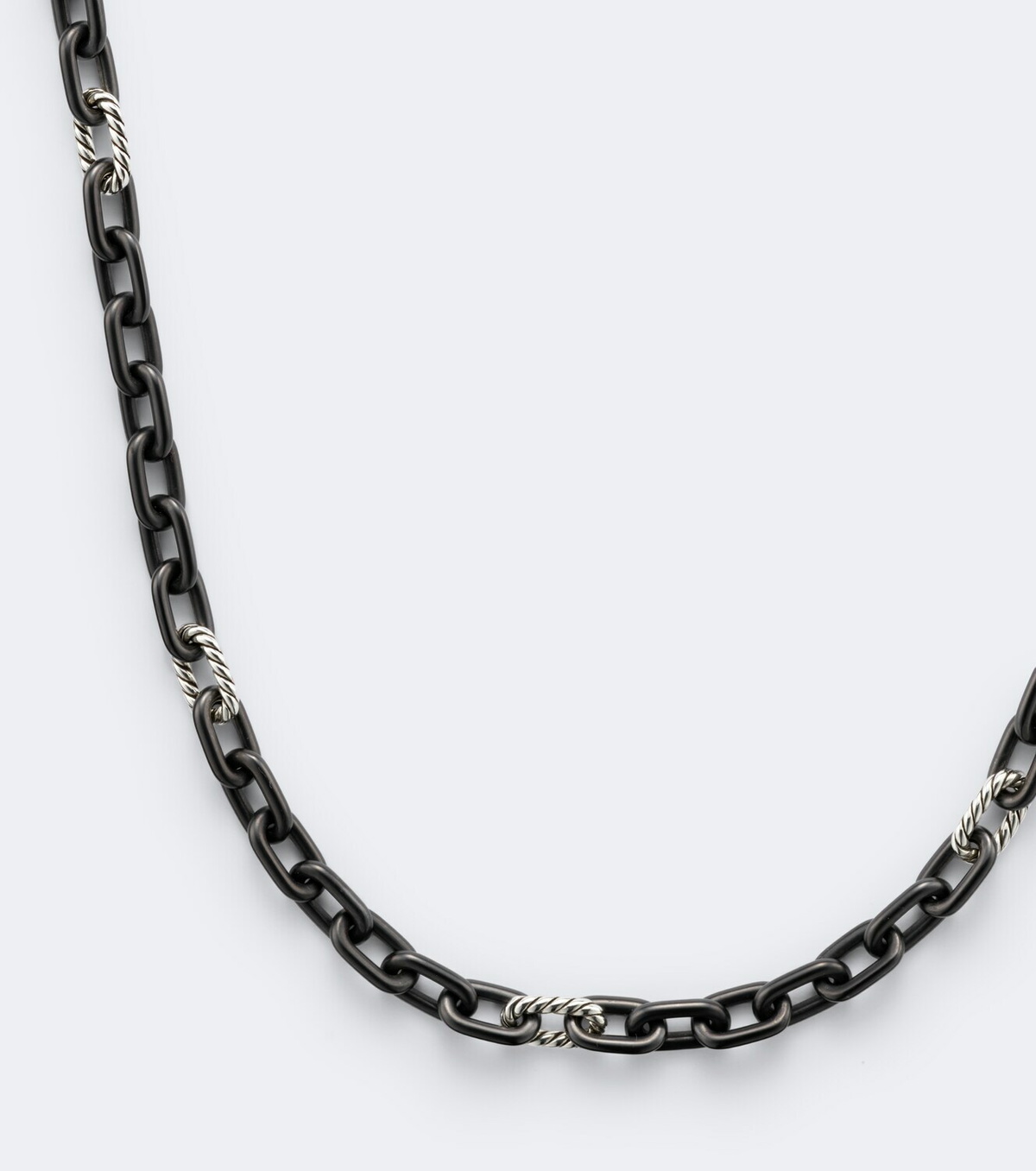 David Yurman DY Madison® titanium and sterling silver chain necklace