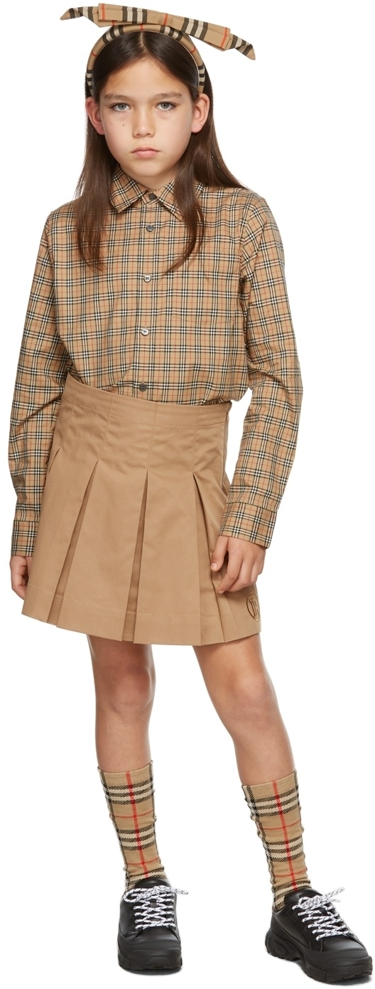 Burberry Little Girl's & Girl's Anjelica Check Pleated Skirt - ShopStyle