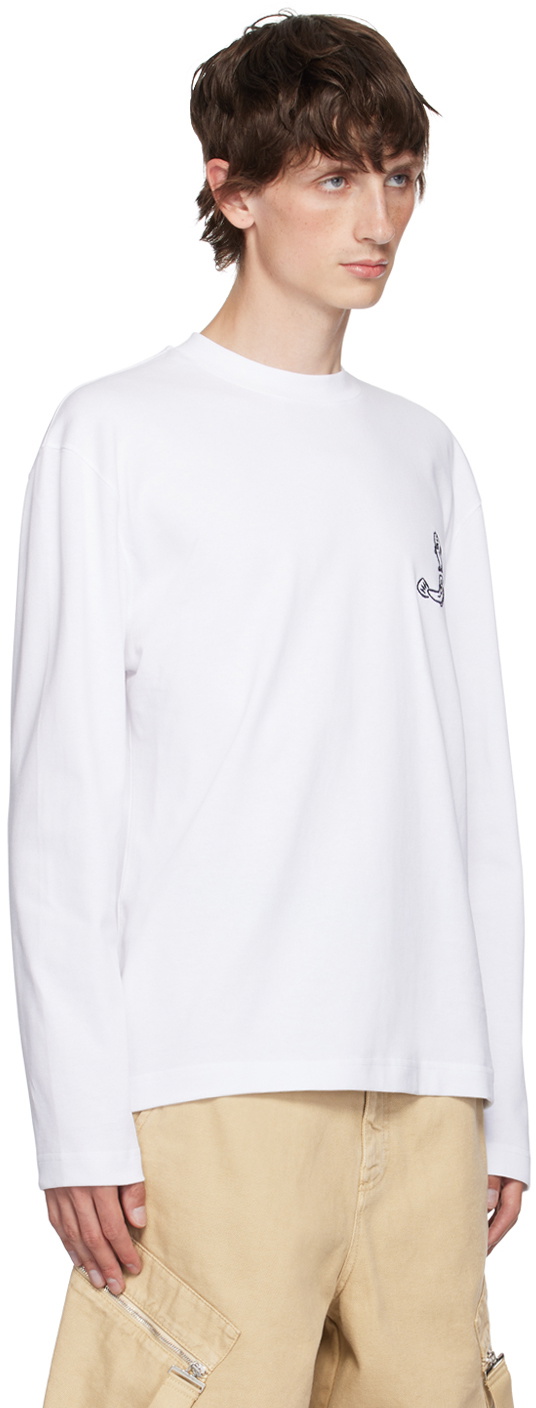 JACQUEMUS White La Casa 'Le t-shirt Merù manches longues' Long