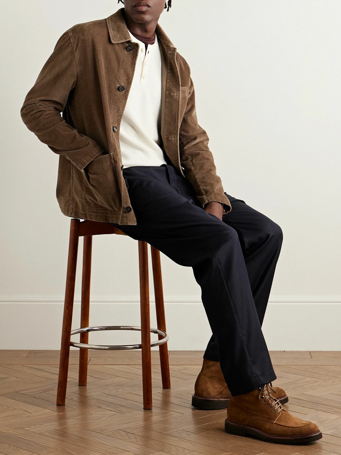 Incotex - Cotton-Blend Corduroy Chore Jacket - Brown