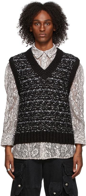 Photo: We11done Black Tweed Knit Vest