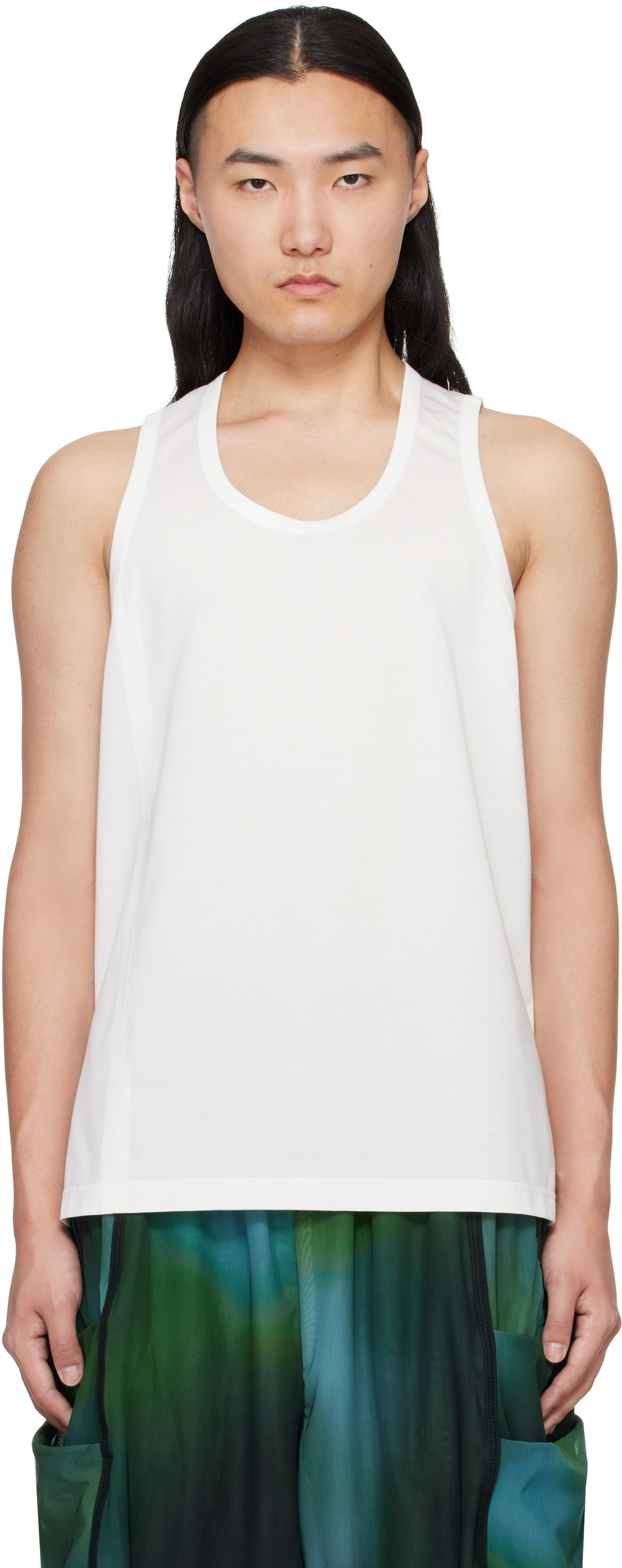 Y-3 White Sleeveless Tank Top