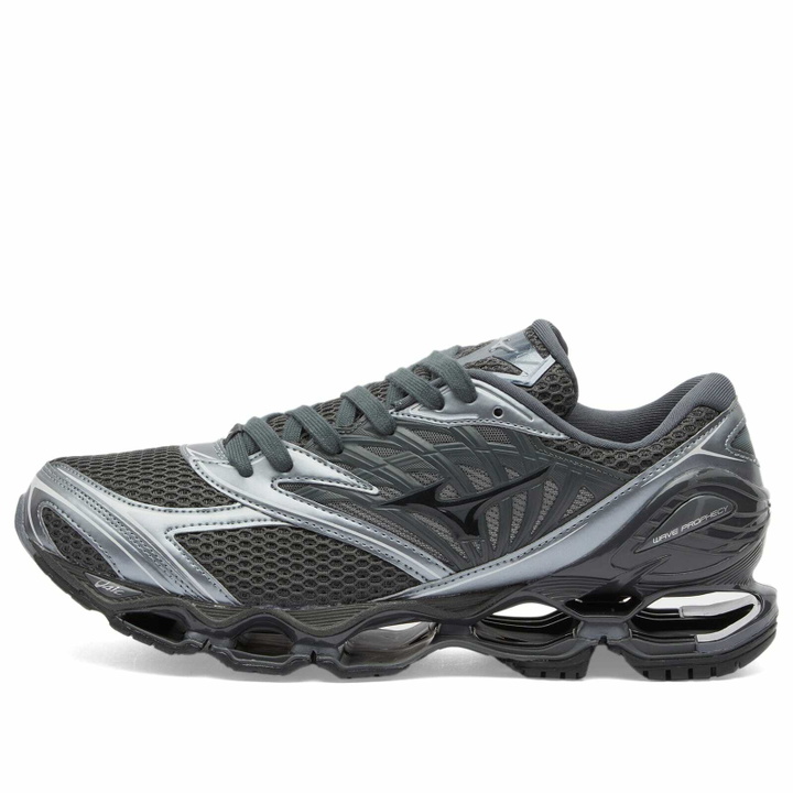 Photo: Mizuno Wave Prophecy LS in Black Sand/Black/Metallic Grey