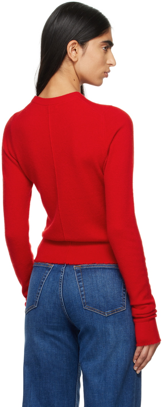 Re/Done Red Cashmere Crewneck Sweater