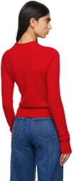Re/Done Red Cashmere Crewneck Sweater