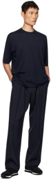 The Row Navy Marcello Trousers