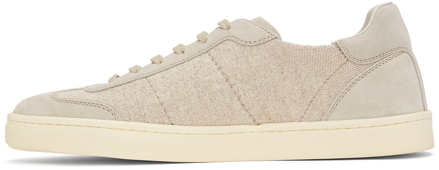 Brunello Cucinelli Taupe Knit Hybrid Sneakers