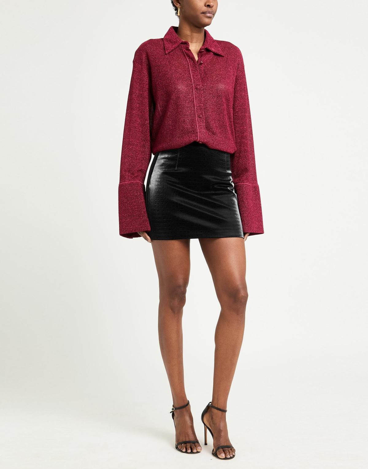 Oséree Womens Shirt in Burgundy