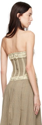 Miaou Beige Libra Corset Top