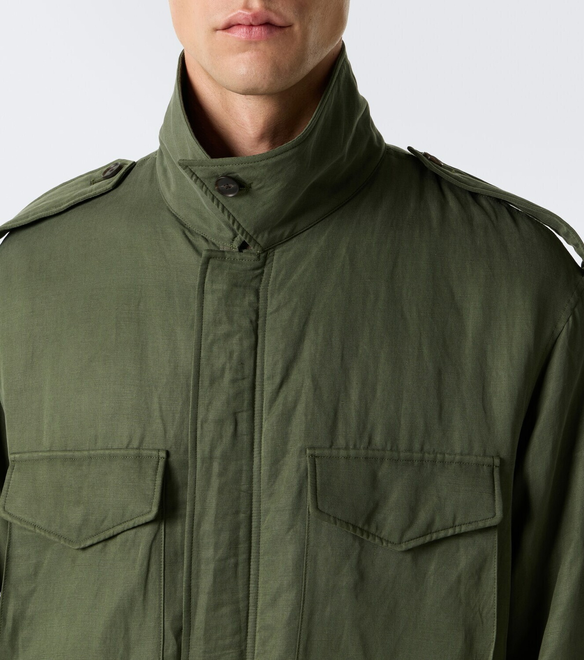 Auralee Silk and linen field jacket